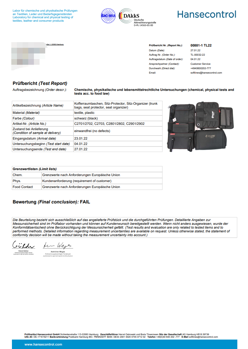 QIMA and SGS Testing Support certification badge